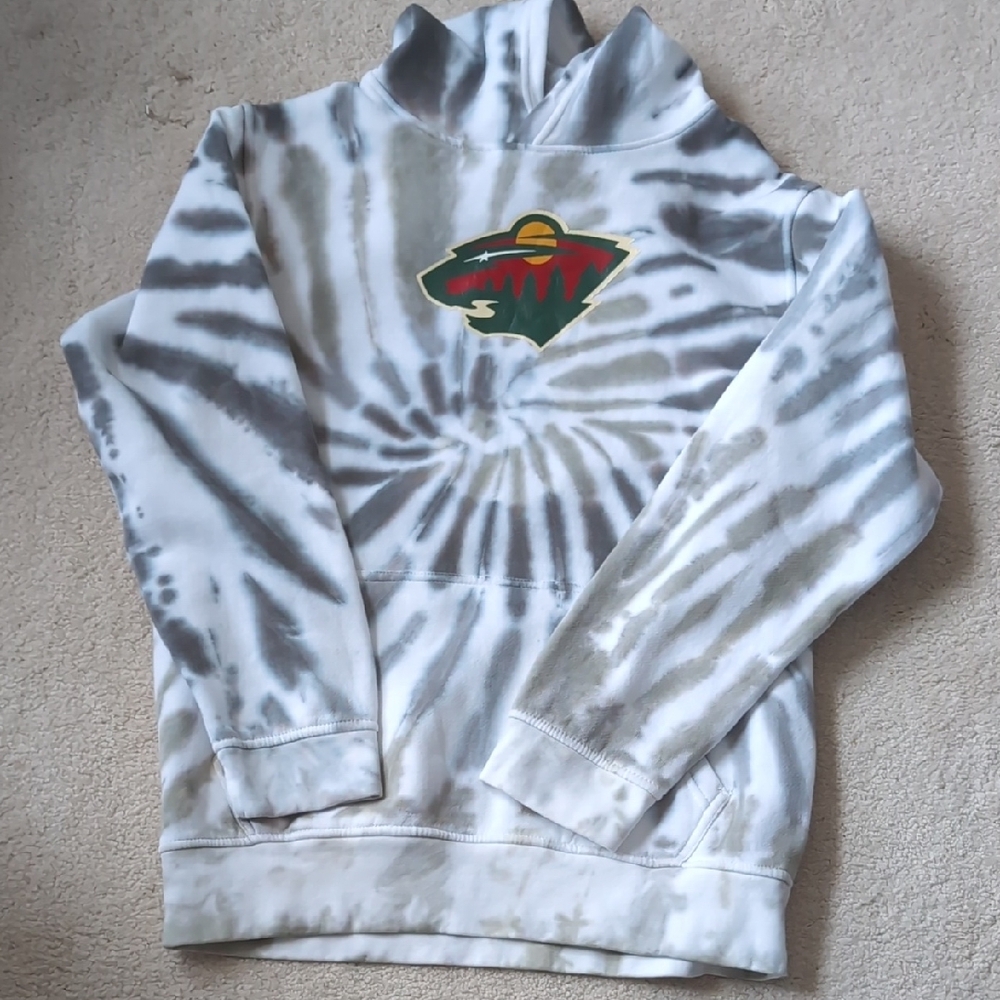 NHL Tie-Dye Hood With Minnesota Wild Logo